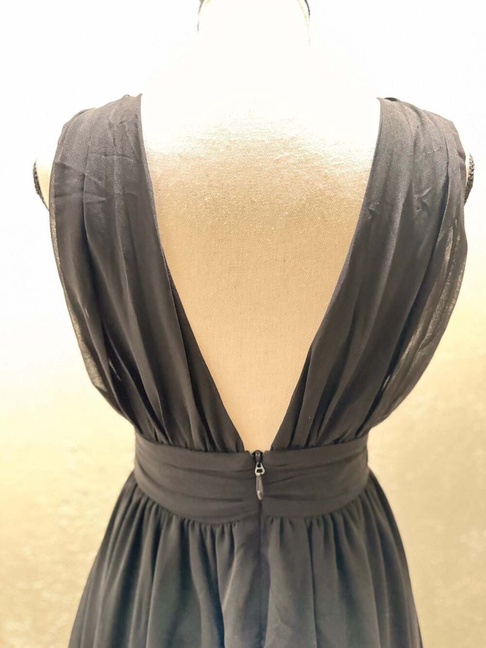 Lulus Heavenly Hues Black Maxi Dress Deep V-Neck Braided Back Bridal Party Dress - Picture 6 of 11